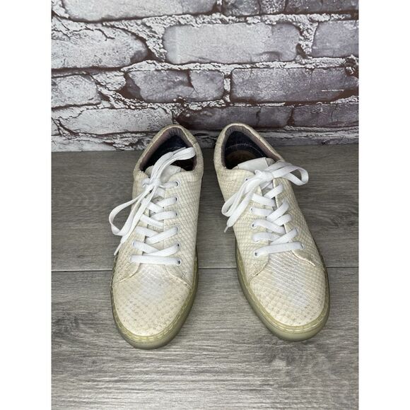 Massimo Dutti White Leather Snake Skin Embossed Trainers Shoes Women Sz 39EU/8.5 - Picture 13 of 16